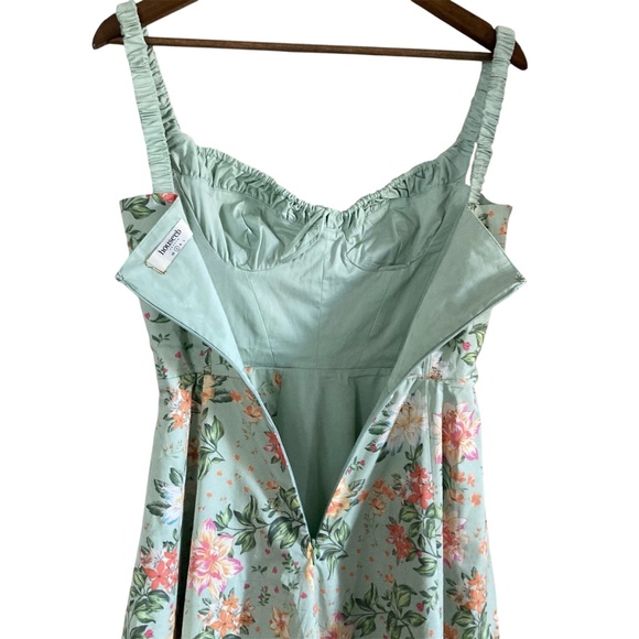 House of CB Sabrina Floral Print Corset Bustier Midi Floral Dress with Box - Picture 11 of 15